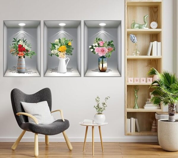 3D Wall Stickers Home Decor(৩ পিচের সেট)-Code 1A - Image 3