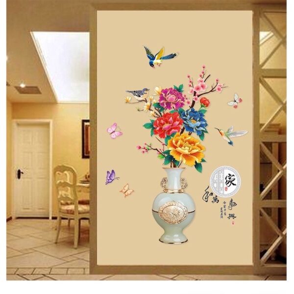 3D Vase Self Adhesive Decorative Wall sticker(Code 3A) - Image 3