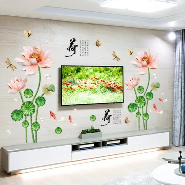 PVC Removable 3d Butterfly Flower Colourful wall sticker for living room bedroom bathroom home Beautify Decoration(Code 2B) - Image 5