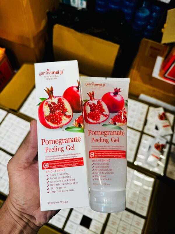 Pomegranate Peeling Gel | ISO Approved | 100% Authentic | Brightening Face & Body Exfoliating Gel 320 ml - Image 3