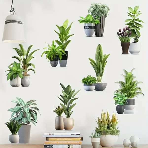 Potted Plants Set Houseplants 3D wall sticker - Image 2