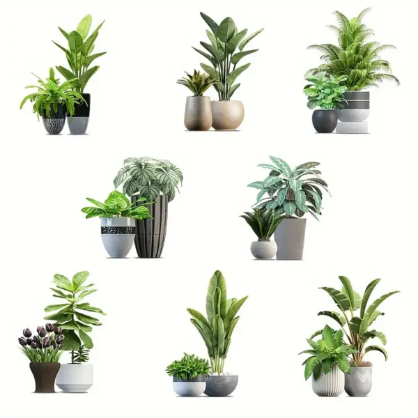 Potted Plants Set Houseplants 3D wall sticker - Image 4