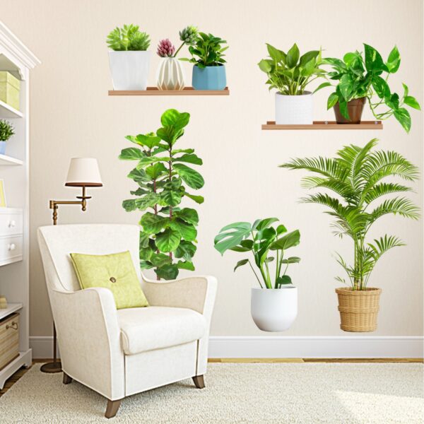 Potted Green Plant Removable 3D Wall stickers - Image 3