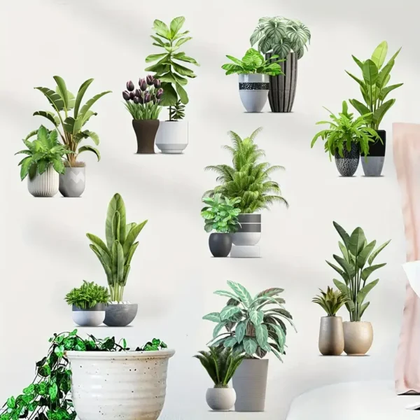 Potted Plants Set Houseplants 3D wall sticker