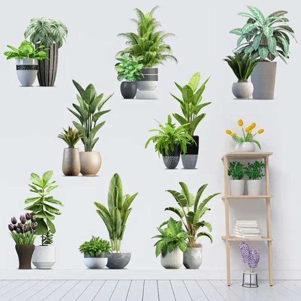 Potted Plants Set Houseplants 3D wall sticker - Image 3