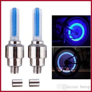 2 pieces Multicolour Tire Valve Cap Flashlight For Bike,Car,Cycle