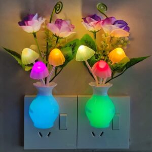 ১ পিস LED Mushroom Night Light Lamp - Multi Color