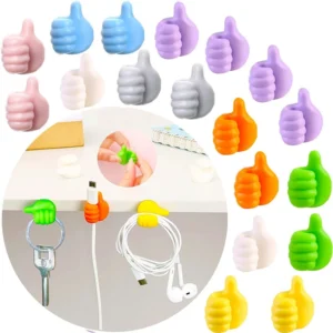 15 Pieces Creative Thumb Silicone Wall Hook