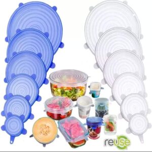 (২ সেট =১২ পিস)Silicone Food Cover Set