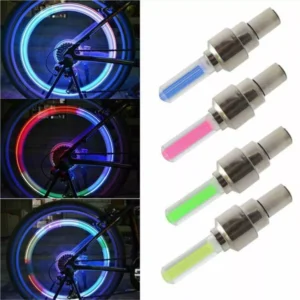 6 pieces Multicolour Tire Valve Cap Flashlight For Bike,Car,Cycle